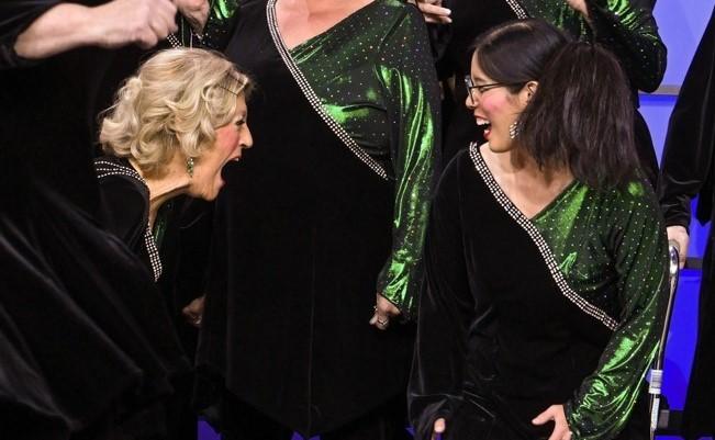 Carol & Connie Having Fun on the International Stage